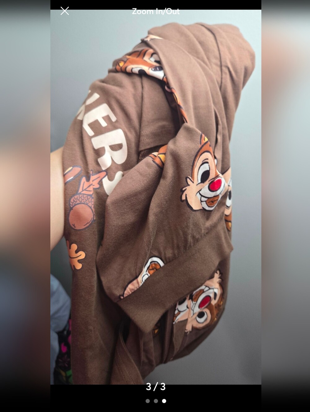 Disney Chip & Dale Brown Graphic Pajama Set,.primark - Picture 3 of 4